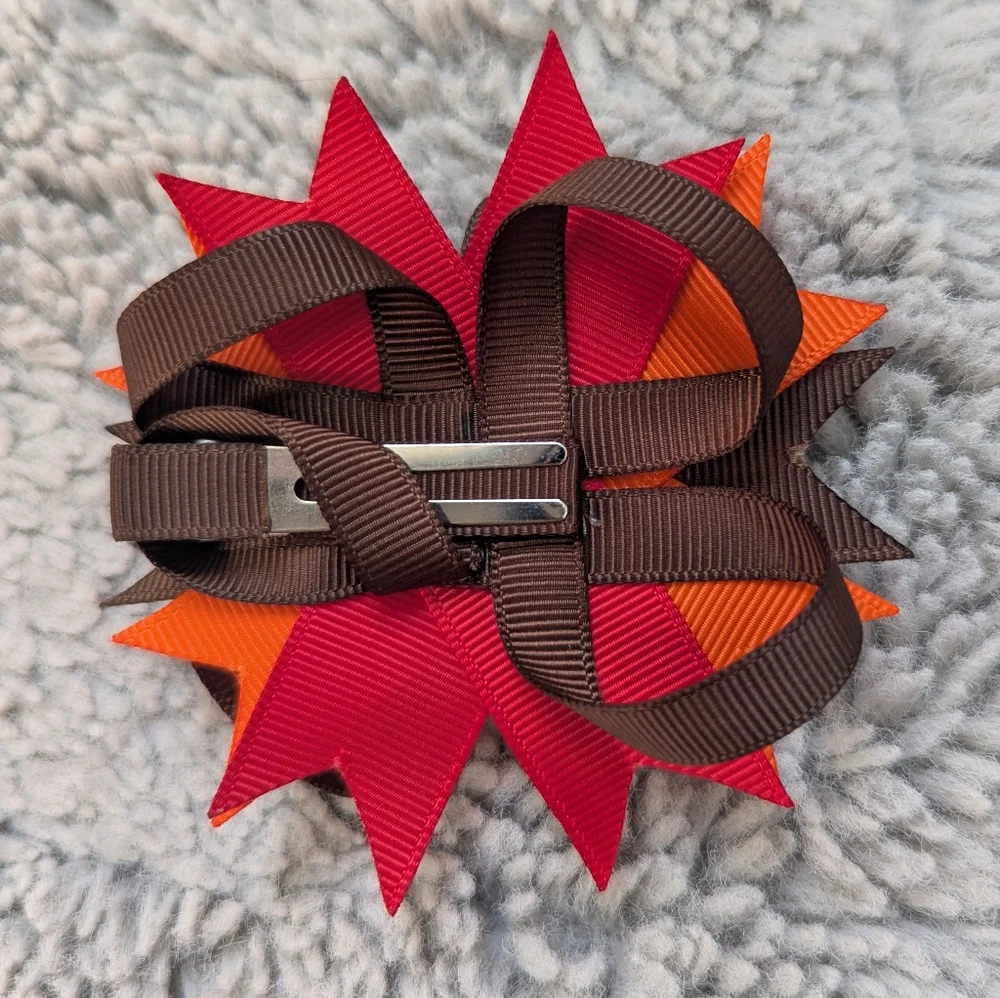 My First Thanksgiving Boutique Hair Bow Clip